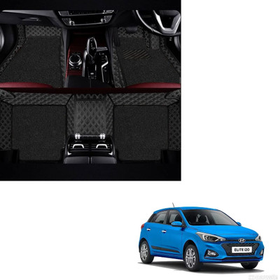 Autoclow Leatherite 7D Mat For  Hyundai Elite i20(Silver, Black)