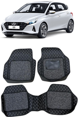 Arnejas Leatherite 7D Mat For  Hyundai i20(Silver, Black)