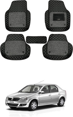 MATIES Leatherite 7D Mat For  Mahindra Logan(Black)