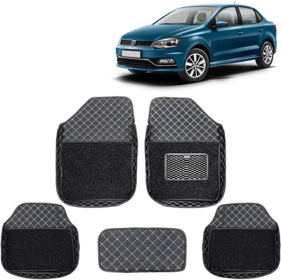 KUNTAIL ENTERPRISES Leatherite 7D Mat For  Volkswagen Ameo(Black)