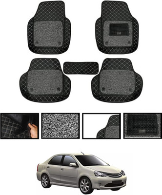 AYW Leatherite 7D Mat For  Toyota Etios Liva(Black)