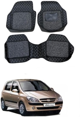 Arnejaa Leatherite 7D Mat For  Hyundai Getz Prime(Silver, Black)