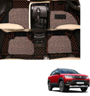 Autoclow Leatherite 7D Mat For  Maruti Suzuki New Brezza(Beige, Brown)