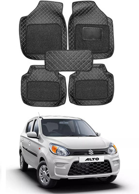 arneja trading company Leatherite 7D Mat For  Maruti Suzuki Alto(Silver, Black)