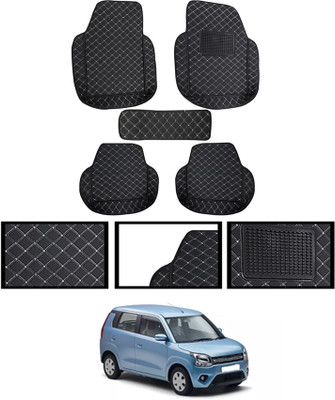MATIES Leatherite 7D Mat For  Maruti Suzuki WagonR(Black)