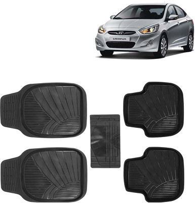 Kingsway PVC Tray Mat For  Hyundai Verna(Black)