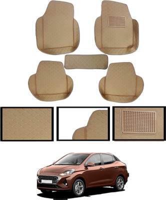 AYW Leatherite 7D Mat For  Hyundai Aura(Beige)
