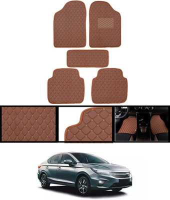 MSNP Leatherite Standard Mat For  Honda City(Brown)