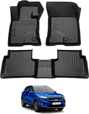 MOCKHE Plastic 9D Mat For  Kia Seltos(Black)