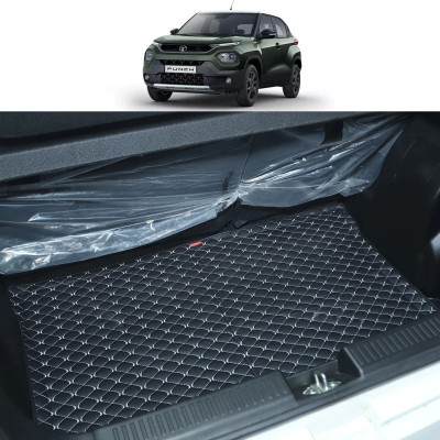 AUTOFIT Leatherite Tray Mat For  Tata Punch(Black)