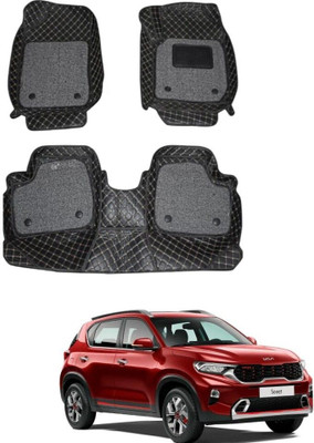 TOFIT ENTERPRISE Leatherite 7D Mat For  Kia Sonet(Black)