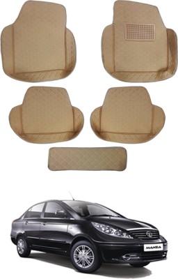 MATIES Leatherite 7D Mat For  Tata Manza(Beige)