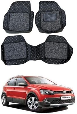 Arnejaa Leatherite 7D Mat For  Volkswagen Polo Cross(Silver, Black)