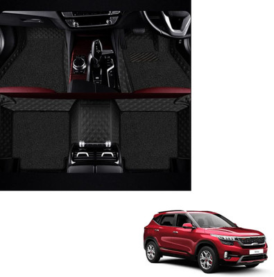 Autoclow Leatherite 7D Mat For  Kia Seltos(Black, Black)