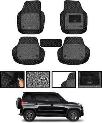 MATIES Leatherite 7D Mat For  Mahindra Universal For Car(Black)