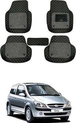 MATIES Leatherite 7D Mat For  Hyundai Getz(Black)