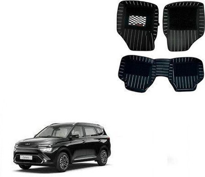 Autorepute Leather 9D Mat For  Kia Carens(Black)