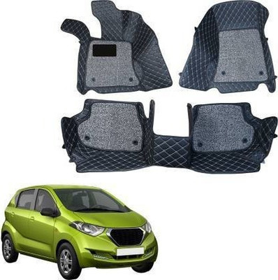 VIAZ VENTURES Leather 7D Mat For  Nissan Go(Black)