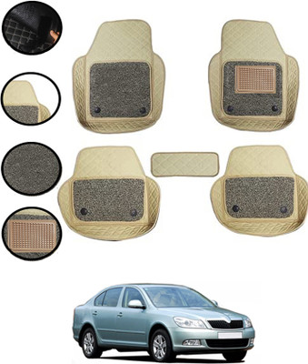 ABJD Leatherite 7D Mat For  Skoda Laura(Beige)