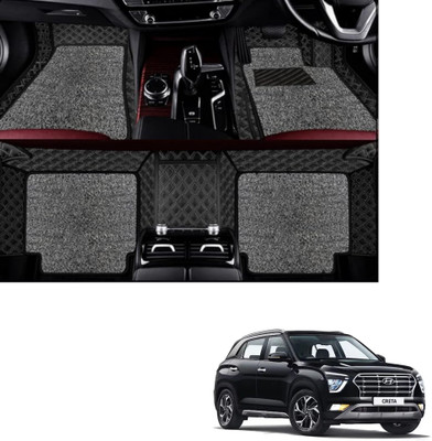 Autoclow Leatherite 7D Mat For  Hyundai Creta(Gold, Silver)