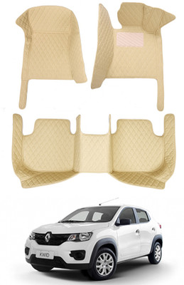 MATIES Leatherite 7D Mat For  Renault Kwid(Beige)