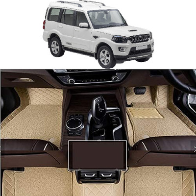 INSURE AUTOMOTIVE Leather 7D Mat For  Mahindra Scorpio(Beige)