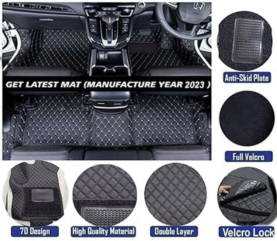 Footsace Leather 7D Mat For  Maruti S-Presso(Black)