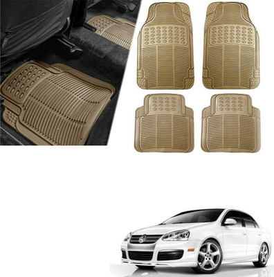 Znee Smart Rubber Standard Mat For  Universal For Car(Beige)
