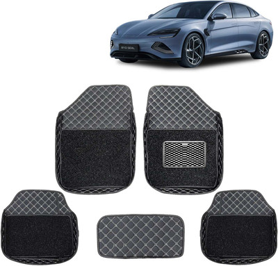 Kingsway Leatherite 7D Mat For  Universal For Car(Black)