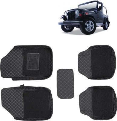 Kingsway Leatherite 7D Mat For  Mahindra Thar(Black)