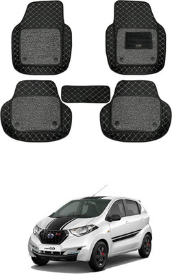 MATIES Leatherite 7D Mat For  Datsun Redi GO(Black)
