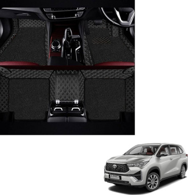 Autoclow Leatherite 7D Mat For  Toyota Innova(Silver, Black)