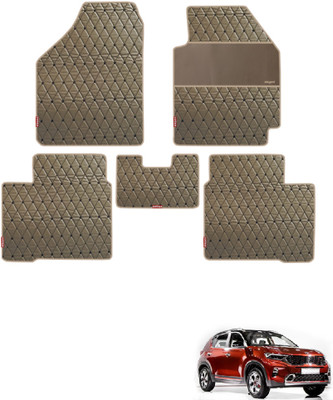 elegant Leatherite Standard Mat For  Kia Seltos(Beige, Black)