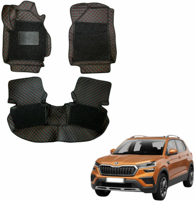 Mecarnic Leatherite 7D Mat For  Skoda Kushaq(Red)