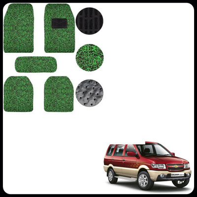 SEMAPHORE PVC, Rubber Standard Mat For  Chevrolet Tavera(Green, Black)