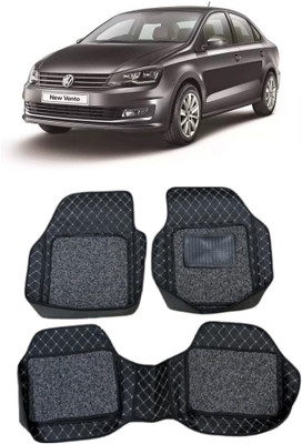 ARNEJA Leatherite 7D Mat For  Volkswagen Vento(Silver, Black)