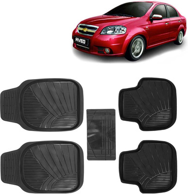 Kingsway PVC Tray Mat For  Chevrolet Aveo(Black)