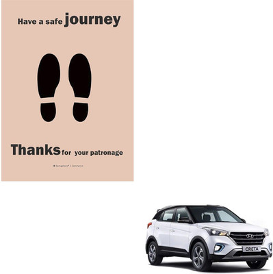 SEMAPHORE Paper Disposable Paper Mat For  Hyundai Creta(Brown)