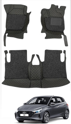 SILVERGRIP Leatherite 7D Mat For  Hyundai i20(Black)