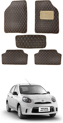 MATIES Leatherite Standard Mat For  Nissan Micra Active(Brown)