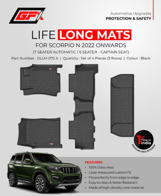GFX TPV Tray Mat For  Mahindra Scorpio N (7 Seater)(Black)
