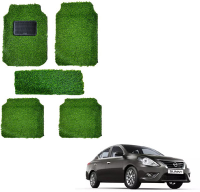 Oshotto Rubber, Plastic Standard Mat For  Nissan Sunny(Green)