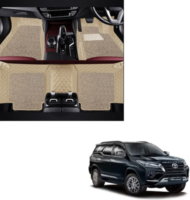 Autoclow Leatherite 7D Mat For  Toyota Fortuner(Beige, Beige)
