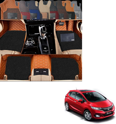Autoclow Leatherite 7D Mat For  Honda Jazz(Brown, Black)
