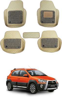 MATIES Leatherite 7D Mat For  Toyota Etios Cross(Beige)