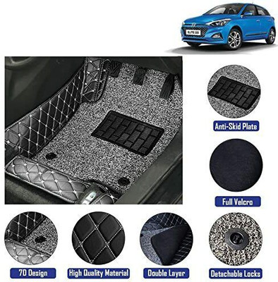 TOFIT ENTERPRISE Leather 7D Mat For  Hyundai Elite i20(Black)