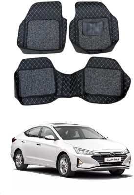 arneja trading company Leatherite 7D Mat For  Hyundai Elantra(Silver, Black)