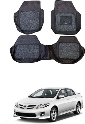 Arnejaa Leatherite 7D Mat For  Toyota Corolla(Red, Black)