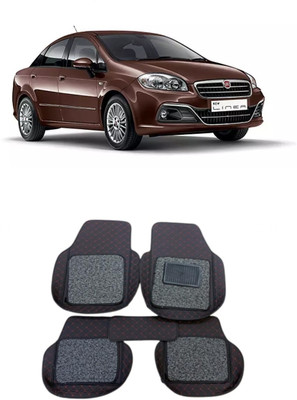 ARNEJA Leatherite 7D Mat For  Fiat Linea(Red, Black)