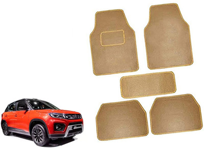 AUTO PEARL Polyester Standard Mat For  Maruti New Brezza(Beige)